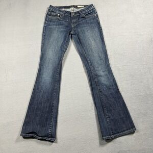 Chip & Pepper Jeans Womens 3 Blue La Jolla Flare Low Rise Dark Wash Denim